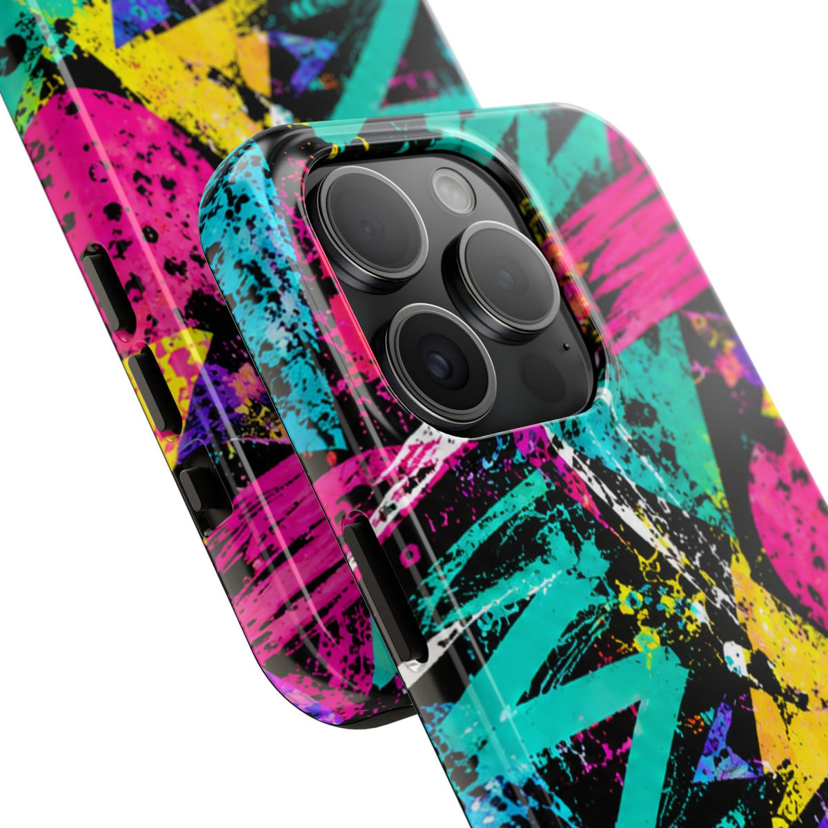 Tough Phone Case — Neon Graffiti Splash Protective Cover