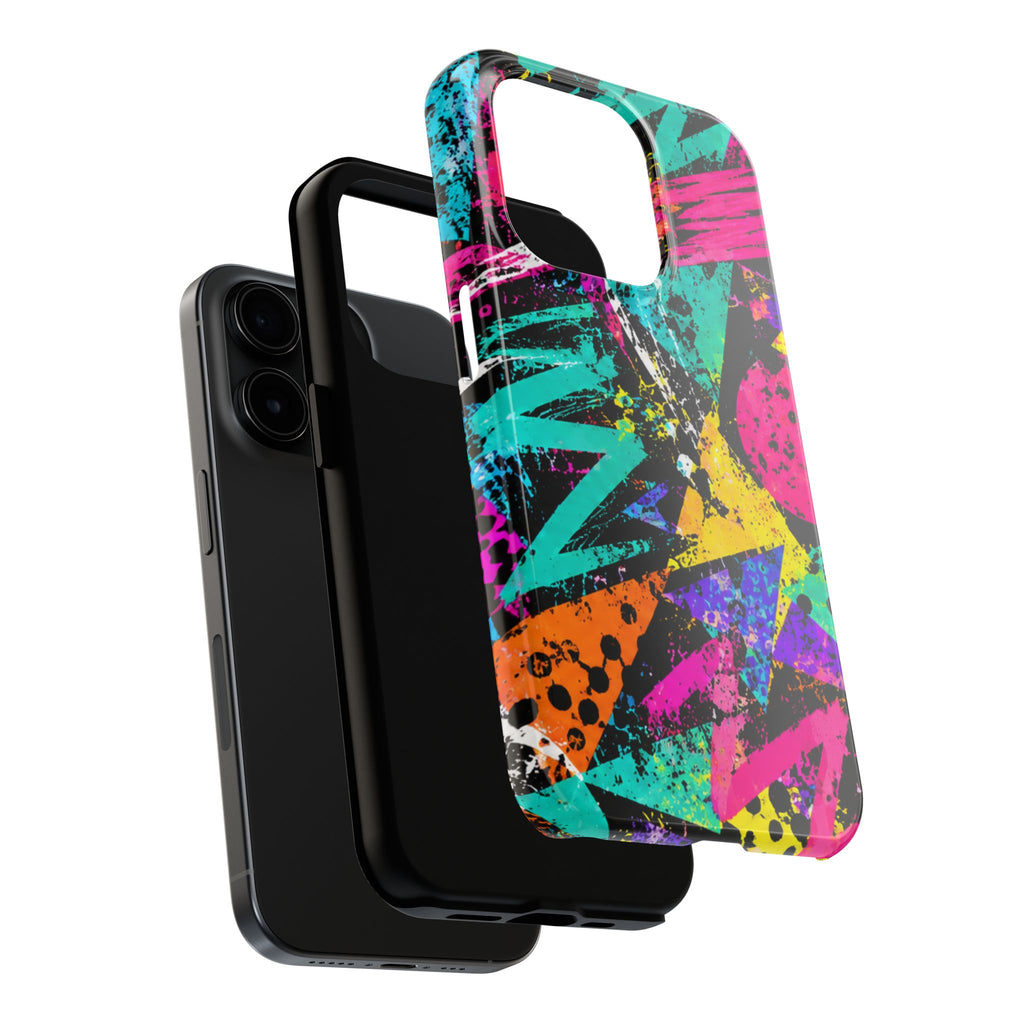 Tough Phone Case — Neon Graffiti Splash Protective Cover