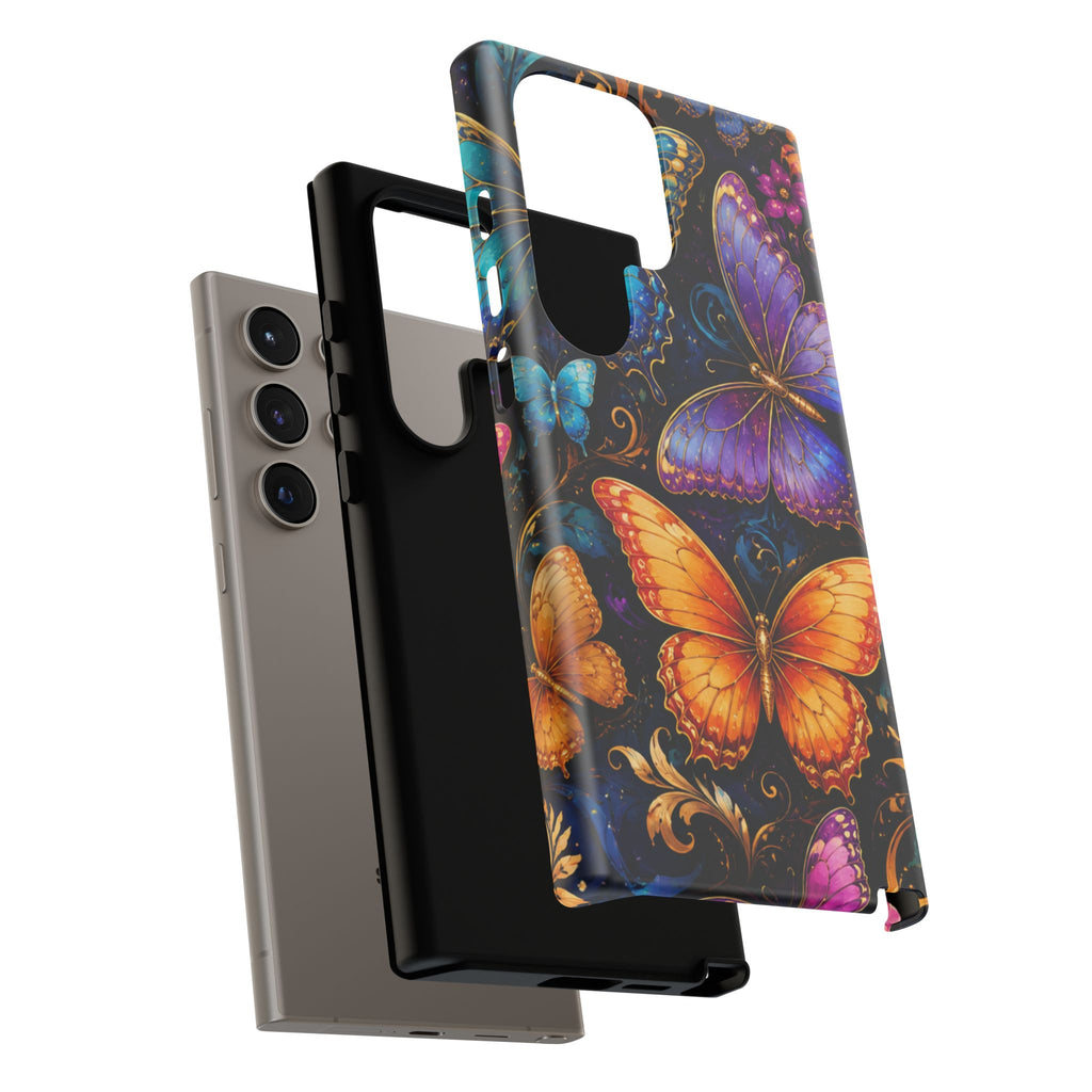 Butterfly Tough Phone Case — Colorful Floral Butterflies Protective Cover