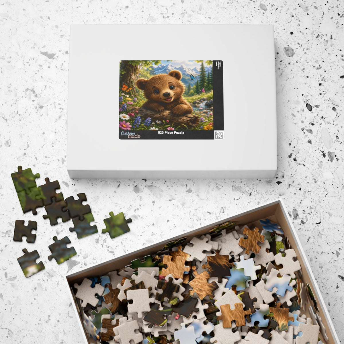 Cute Bear Puzzle – Scenic Forest Baby Bear Jigsaw (110–1014 Pieces)