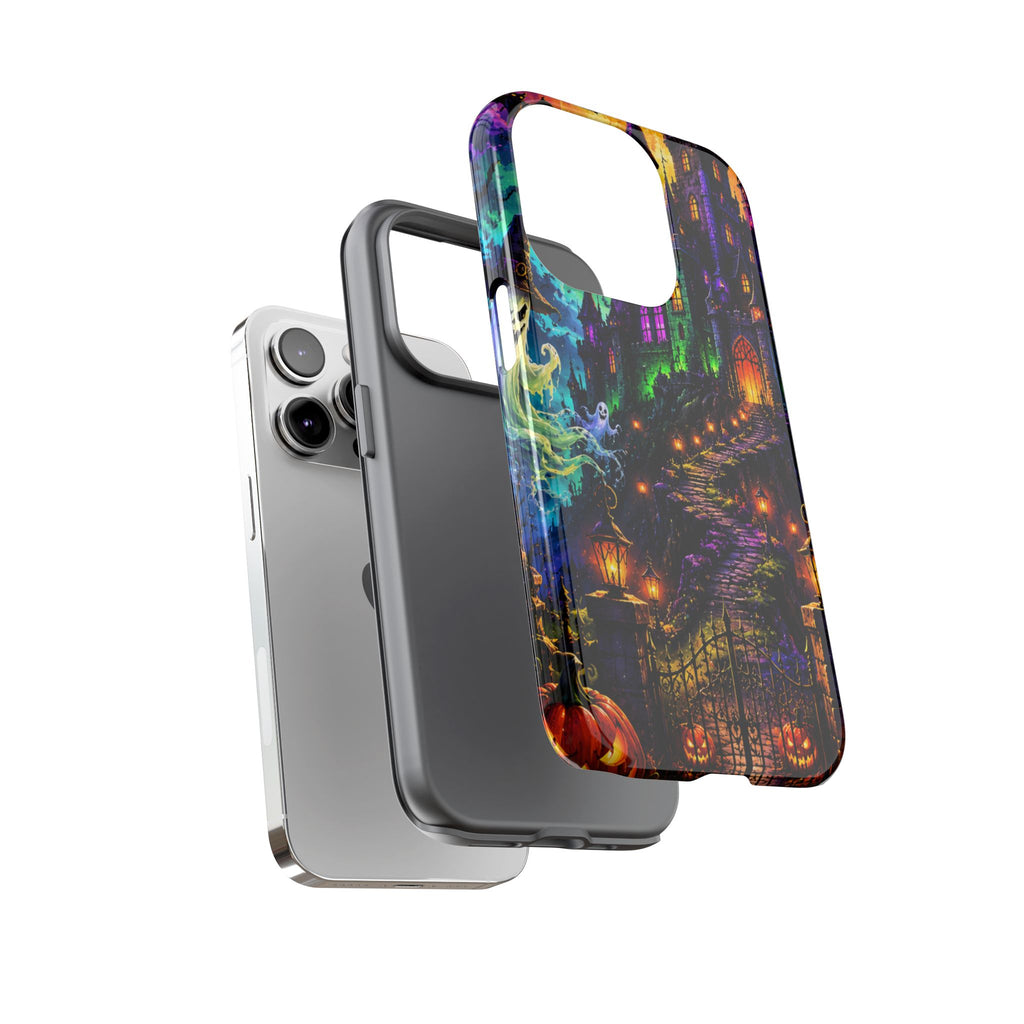 Halloween Haunted Castle Phone Case — Spooky Pumpkin & Ghost Tough Case