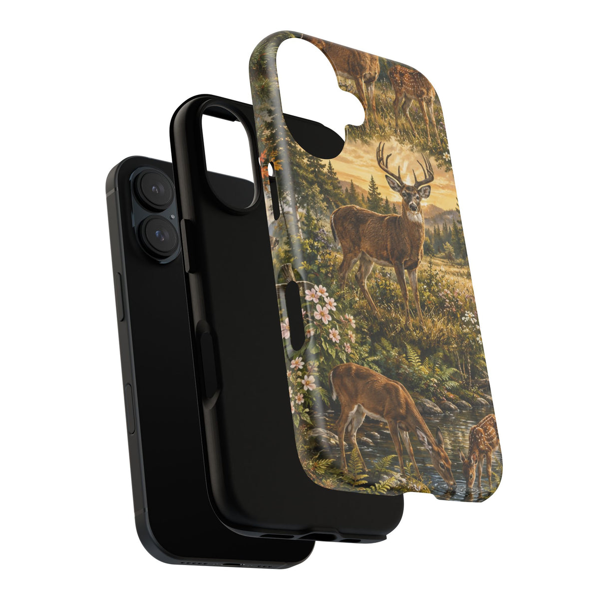 Deer Forest Phone Case — Woodland Bucks Nature iPhone Cover