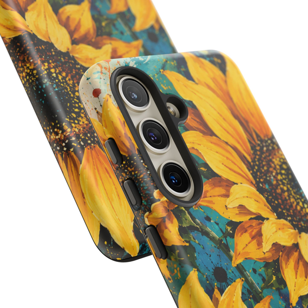 Sunflower Art Phone Case — Vibrant Yellow Floral Tough Case