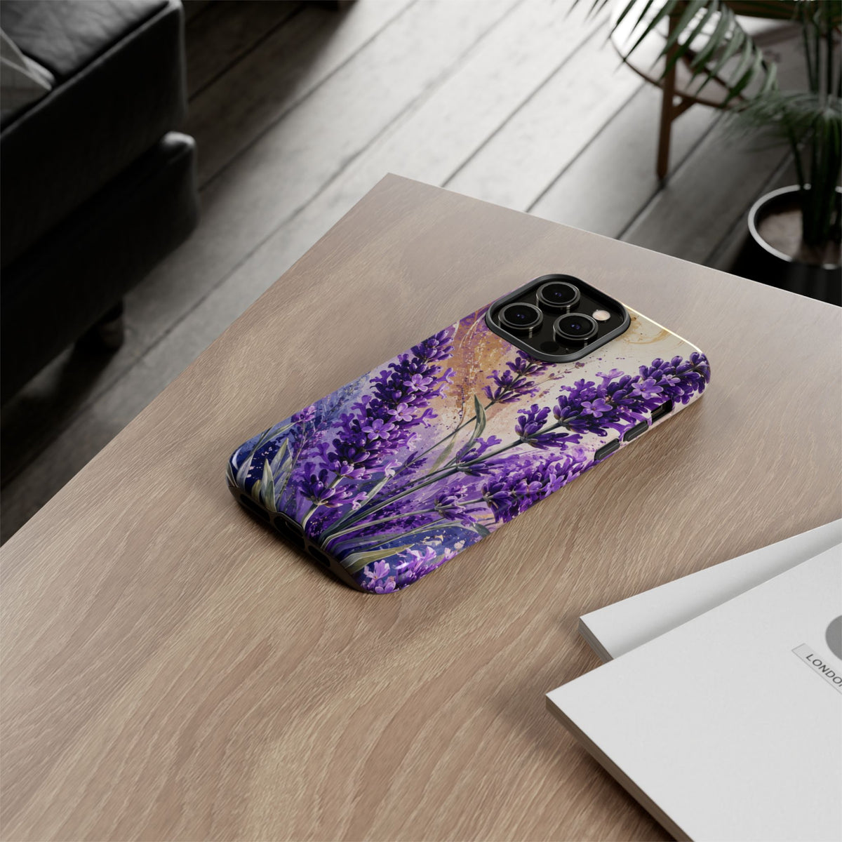 Lavender Bouquet Tough Phone Case — Protective Floral iPhone Case