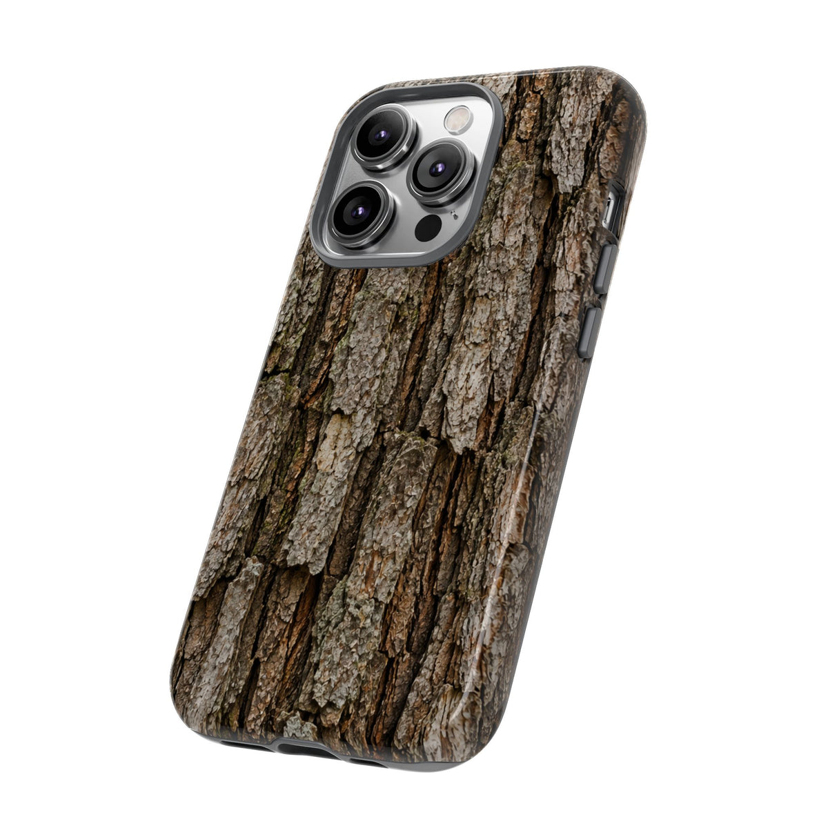 Bark Texture Phone Case - Rugged Woodland Camouflage for Nature Lovers