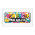 New Driver Please Be Patient Car Magnet | Rainbow Smile Design