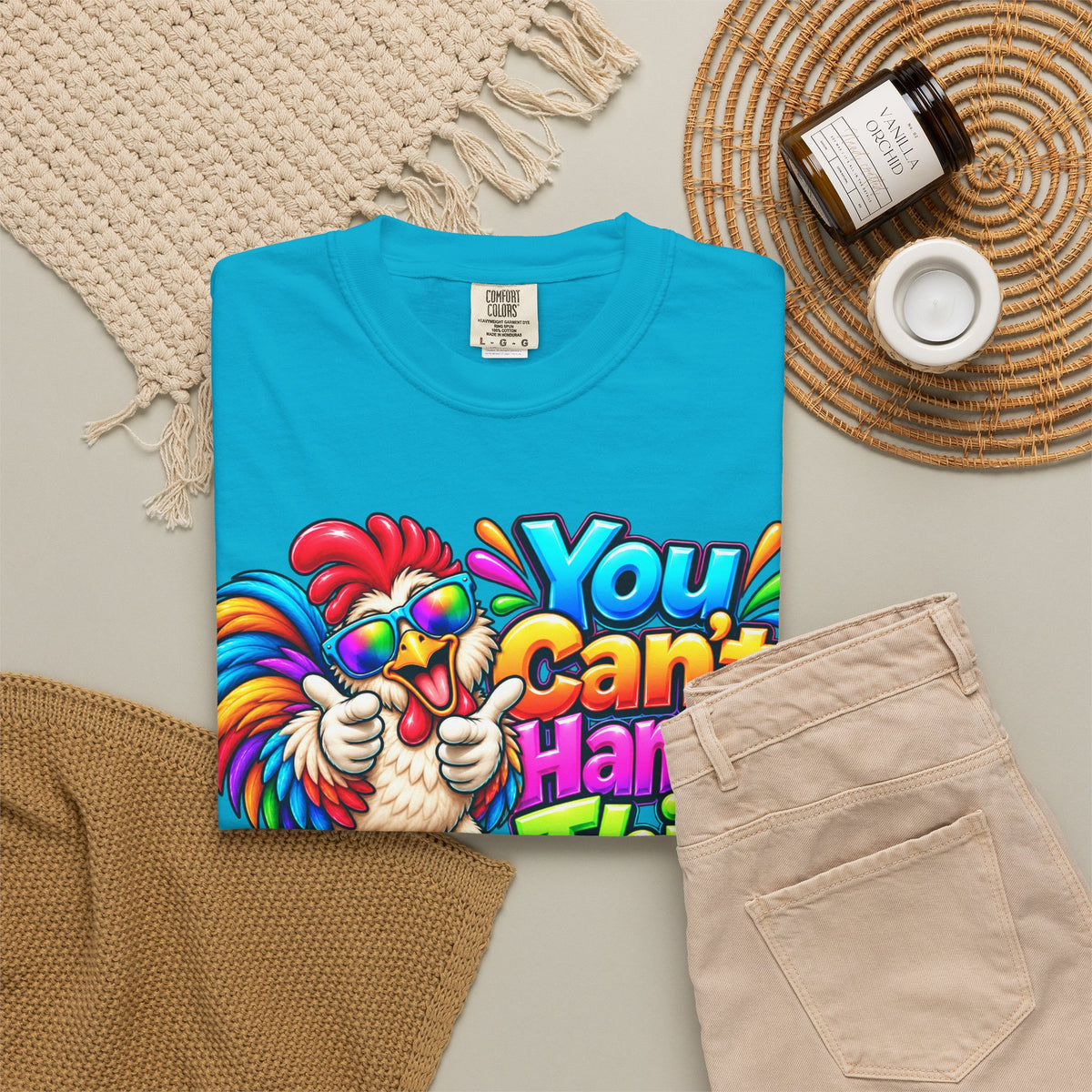 You Can't Handle This Rooster T-Shirt — Funny Colorful Rooster Graphic Tee