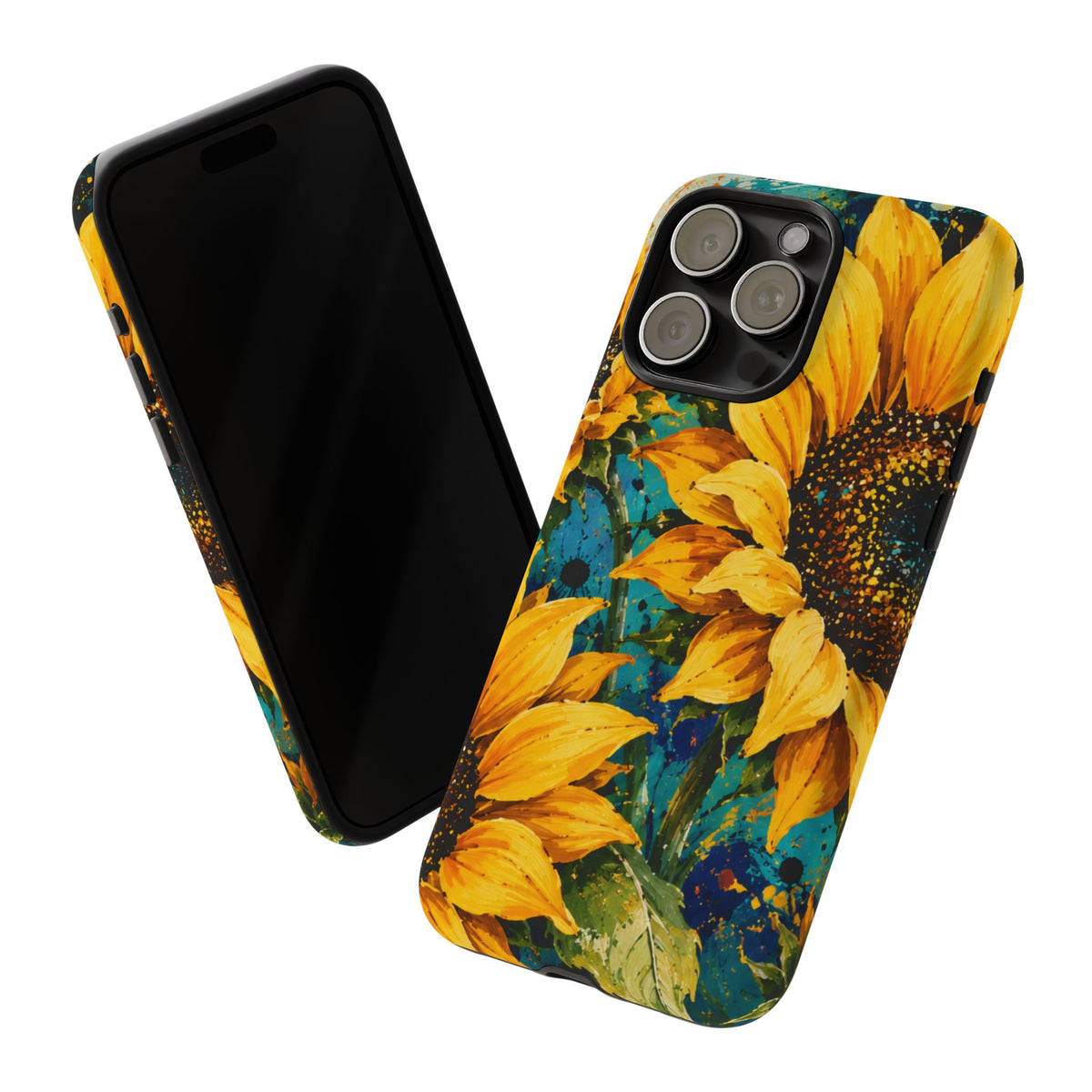 Sunflower Art Phone Case — Vibrant Yellow Floral Tough Case