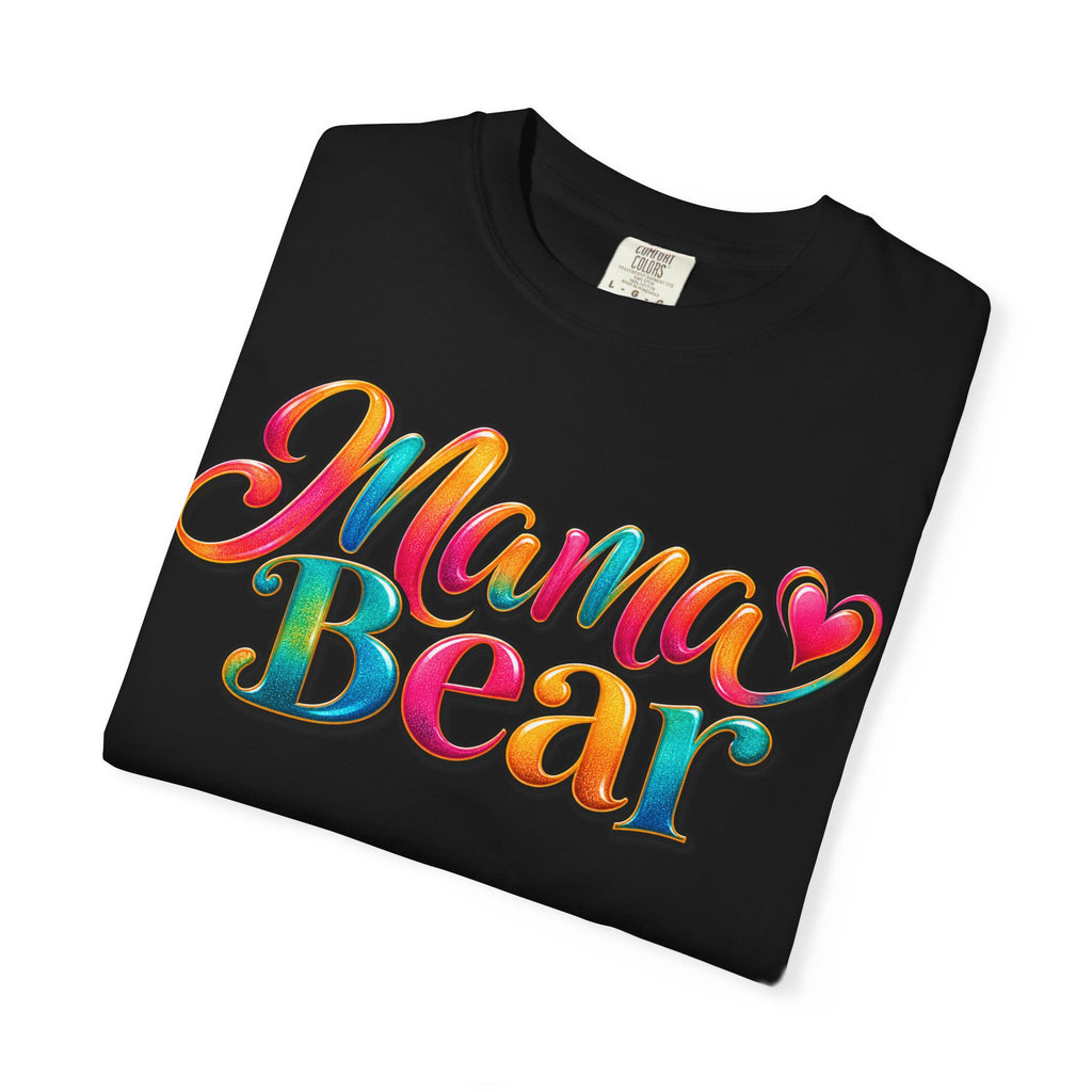 Mama Bear T-Shirt — Colorful Retro Script Mother's Day Tee