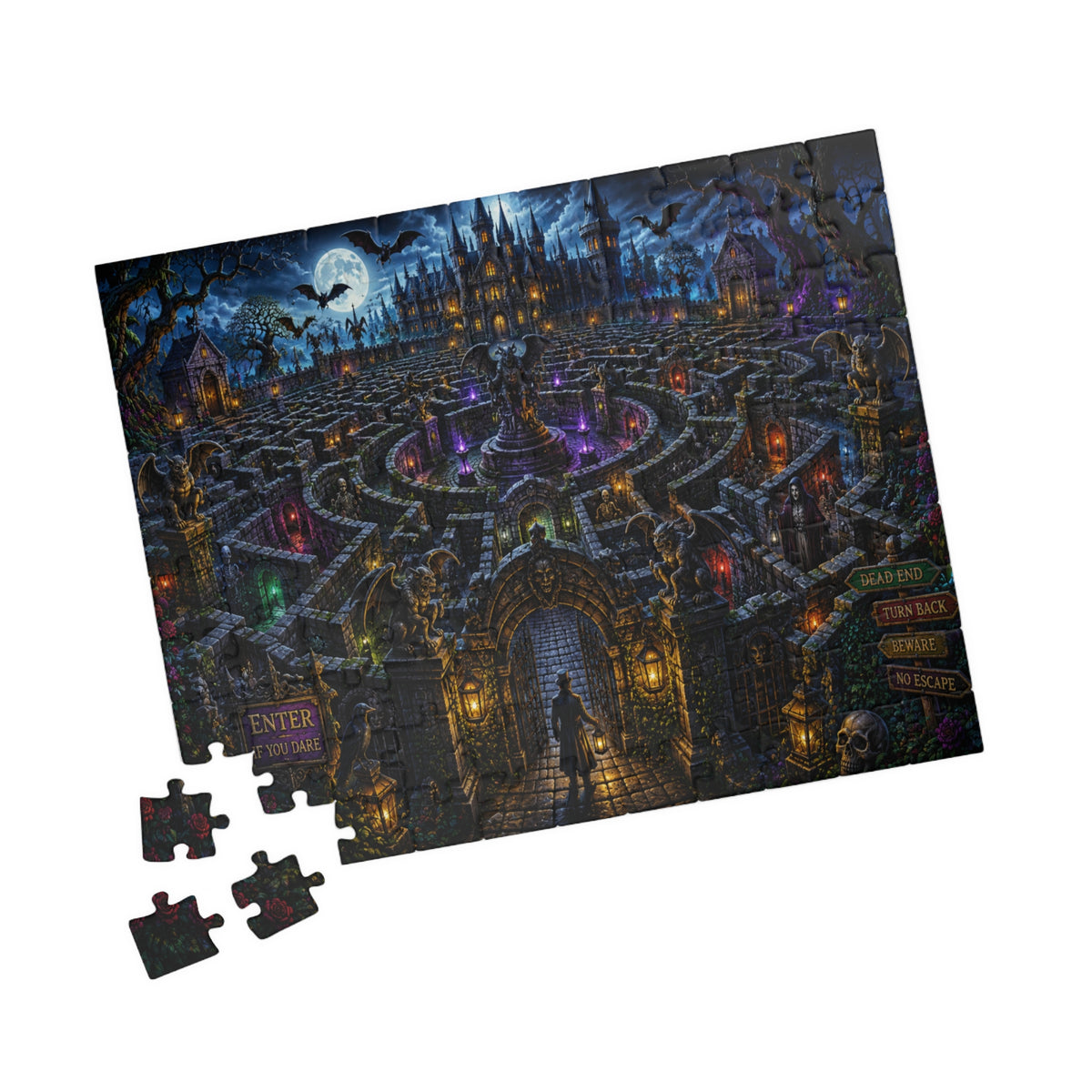 Haunted Castle Maze Puzzle 520 Piece | Spooky Night Jigsaw