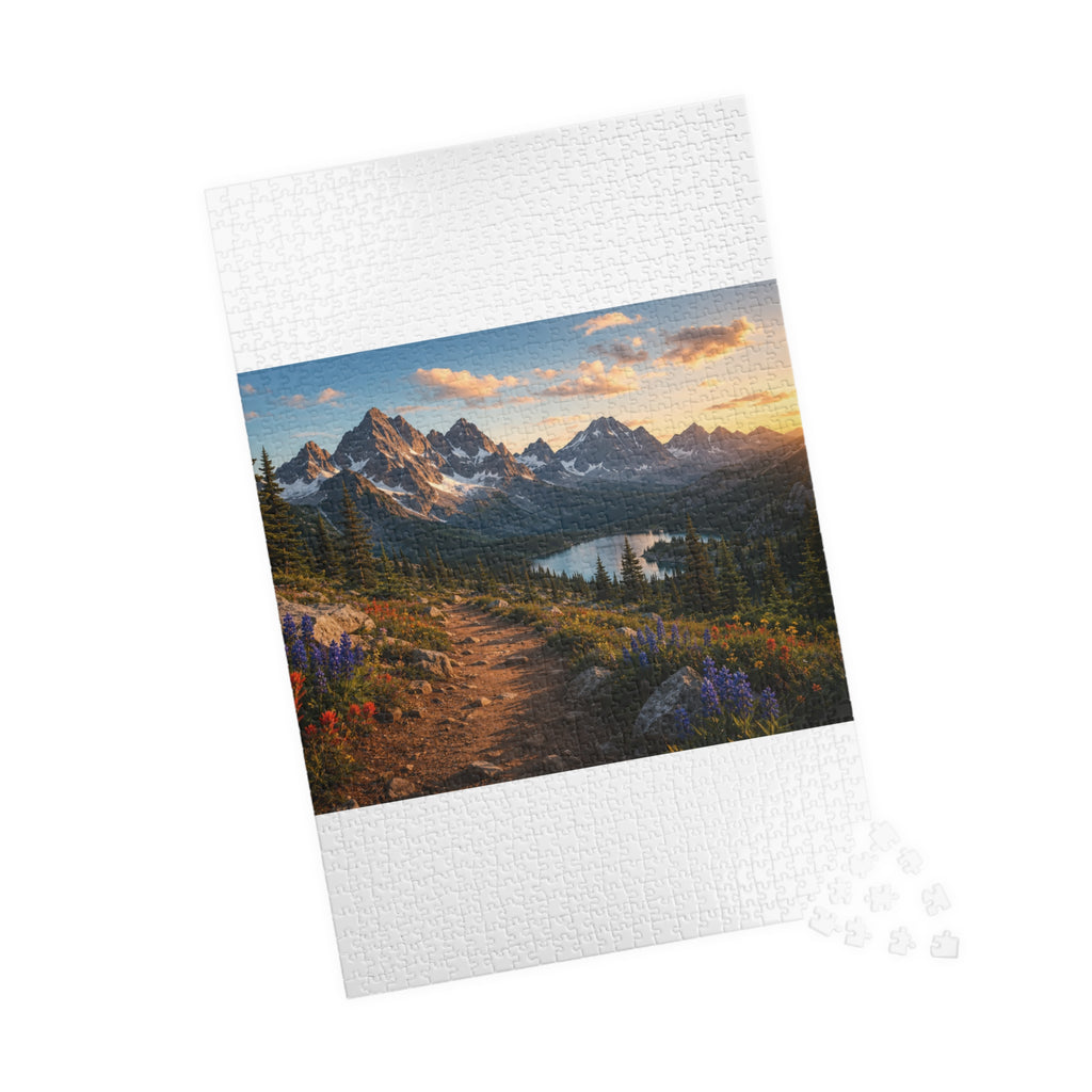 Sunset Mountain Trail Puzzle | Scenic Landscape Jigsaw