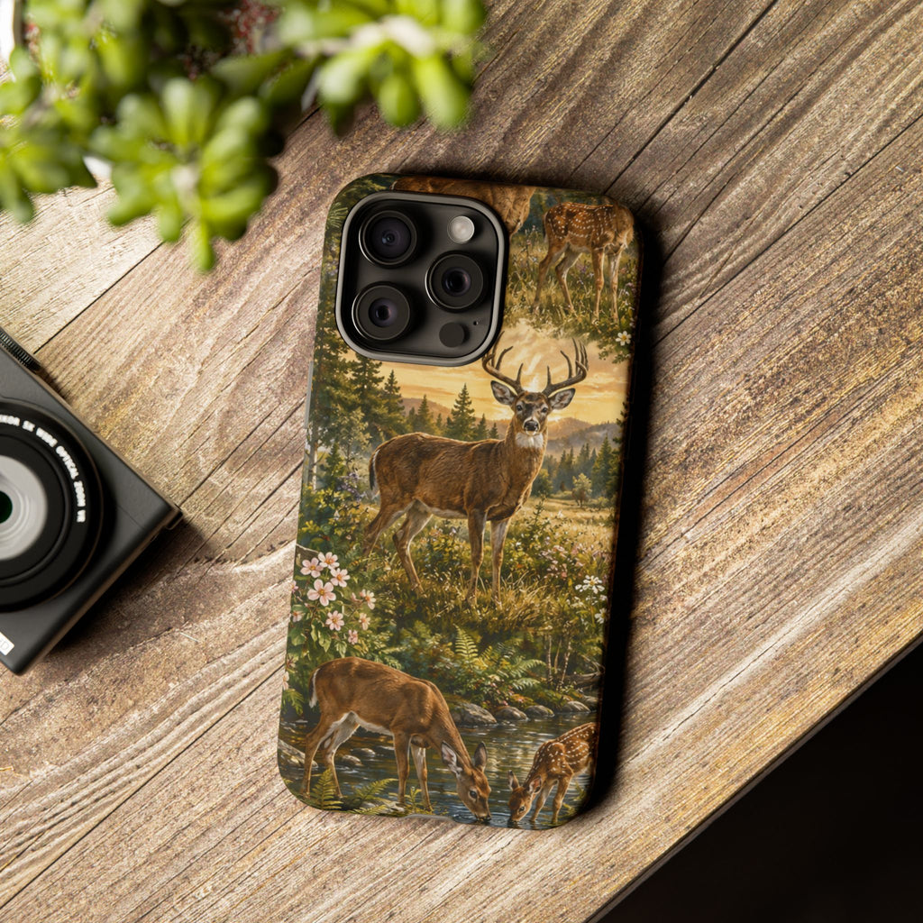 Deer Forest Phone Case — Woodland Bucks Nature iPhone Cover