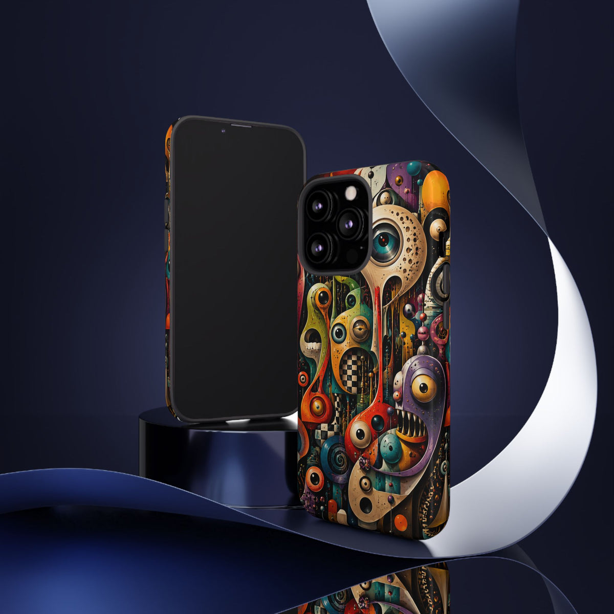 Surreal Monster Art Phone Case — Colorful Abstract Creature Design