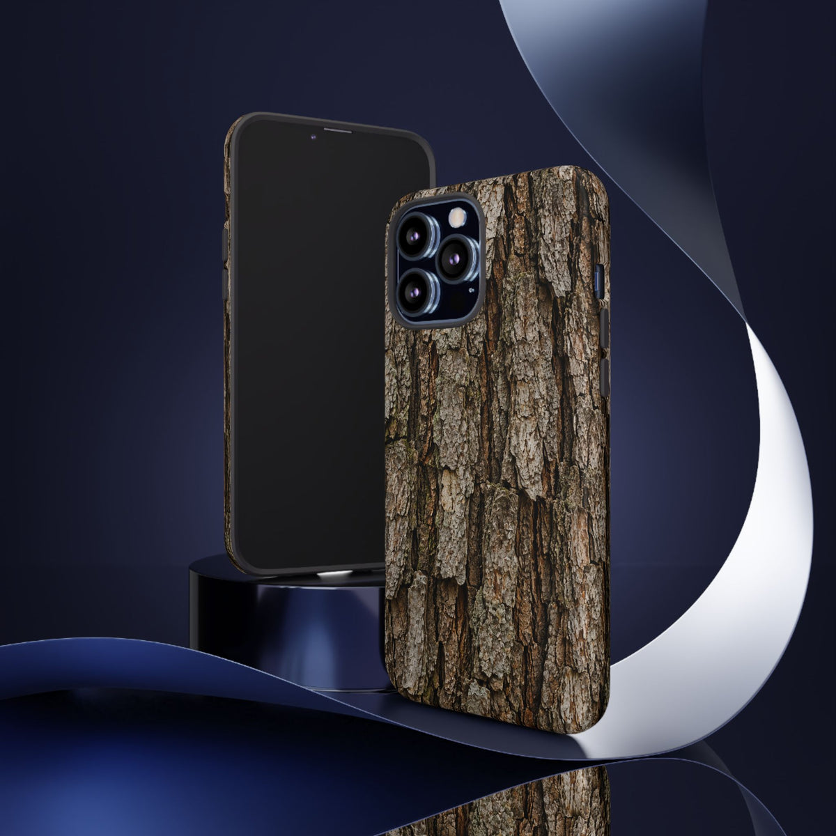 Bark Texture Phone Case - Rugged Woodland Camouflage for Nature Lovers