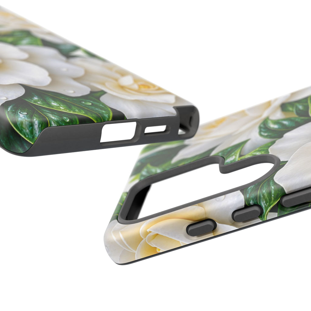 Floral Camellia Tough Case — White Gardenia Phone Cover