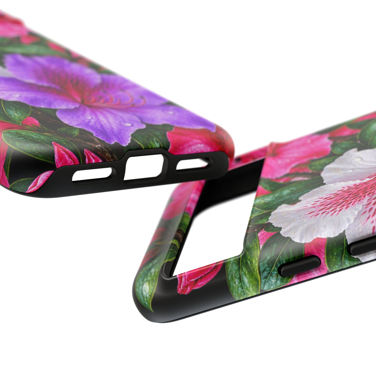 Floral Azalea Phone Case — Vibrant Pink & Purple Blossom Protection