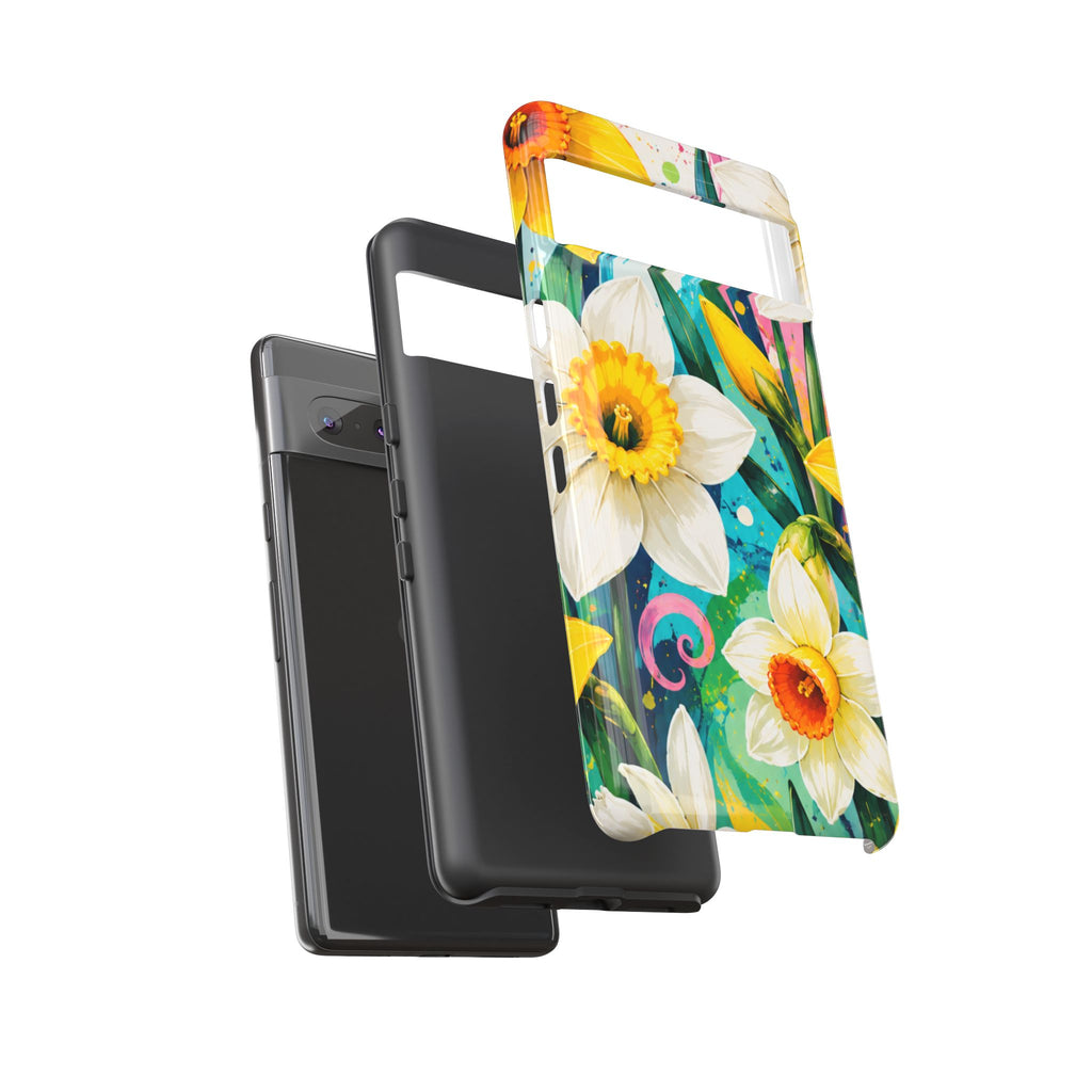 Daffodil Floral Phone Case — Bright Spring Garden Protective Cover