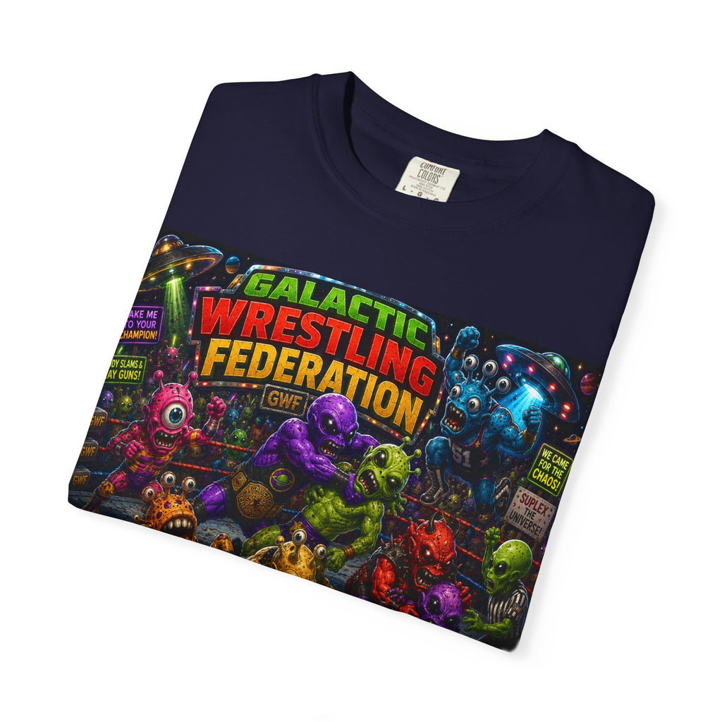 Galactic Wrestling Federation Shirt | Alien Monster Tournament Tee