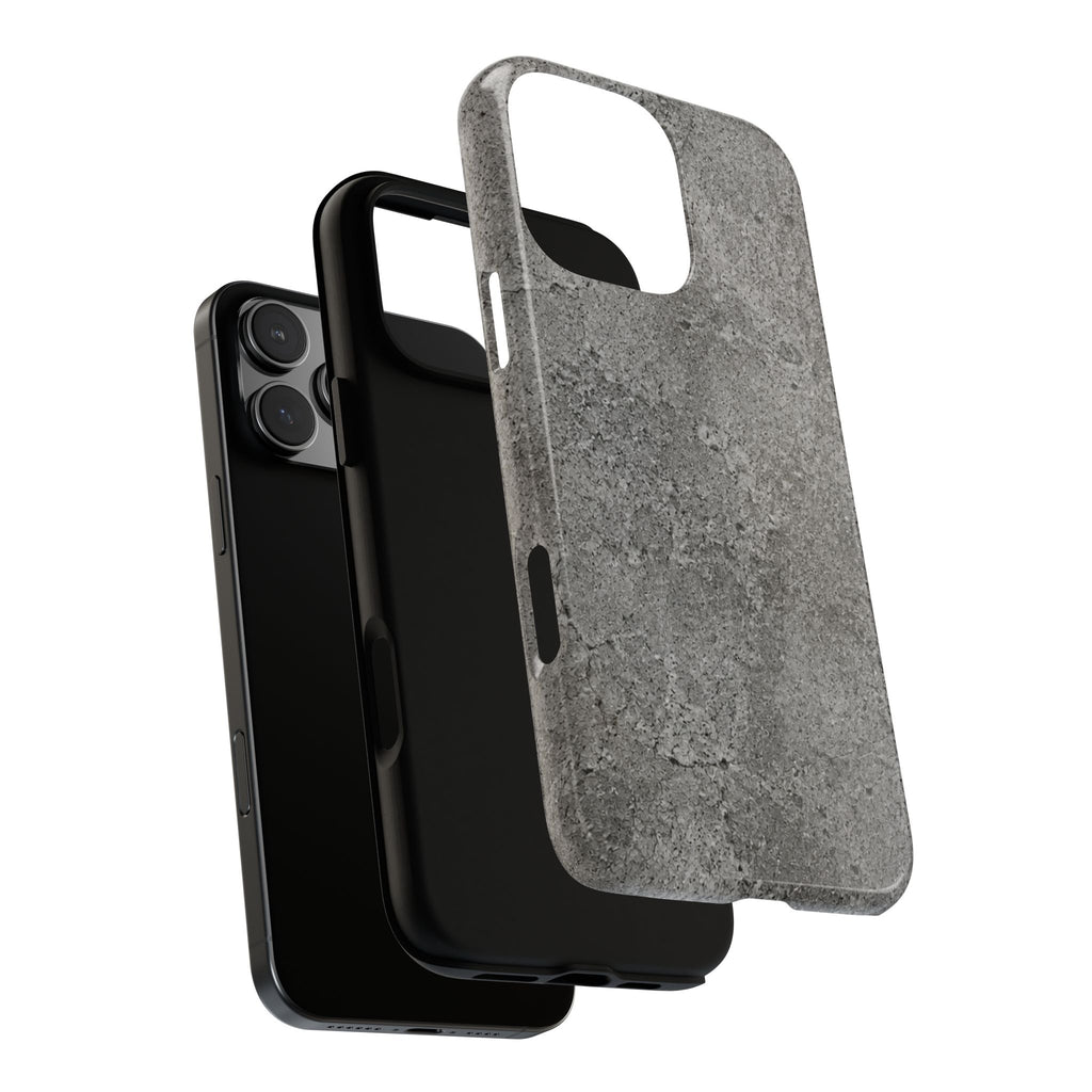 Concrete Texture Phone Case — Rugged Grey Protective iPhone Cover