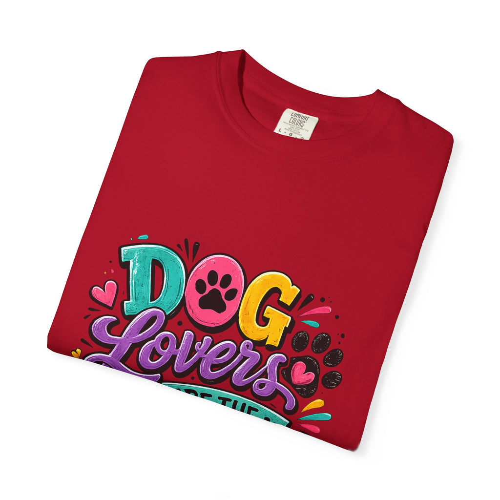 Dog Lovers Are The Best T-shirt | Colorful Paw Print Design