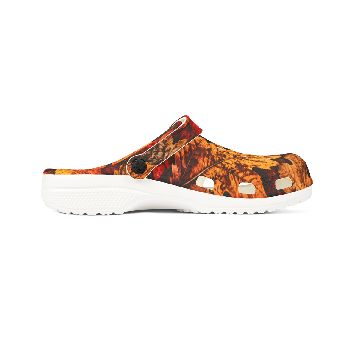 Autumn Leaves Foam Clogs — Fall Leaf Printed EVA Slip-On Shoes