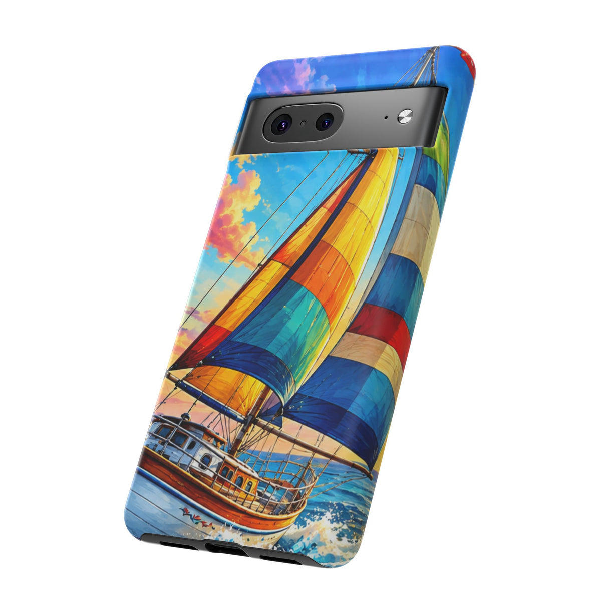 Sailboat Sunset Phone Case — Colorful Nautical iPhone Cover