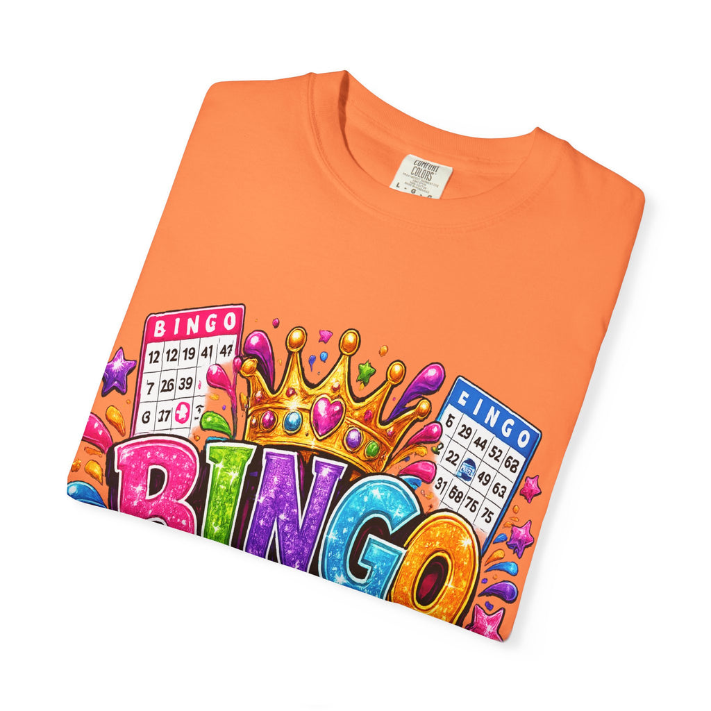 Bingo Queen T-shirt | Colorful Crown Bingo Balls Design