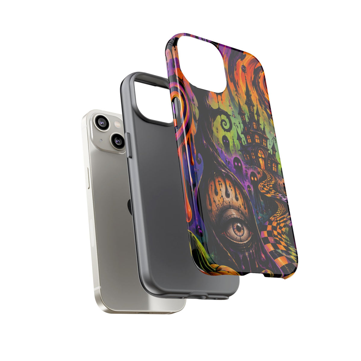 Phone Case — Psychedelic Haunted House Halloween Design