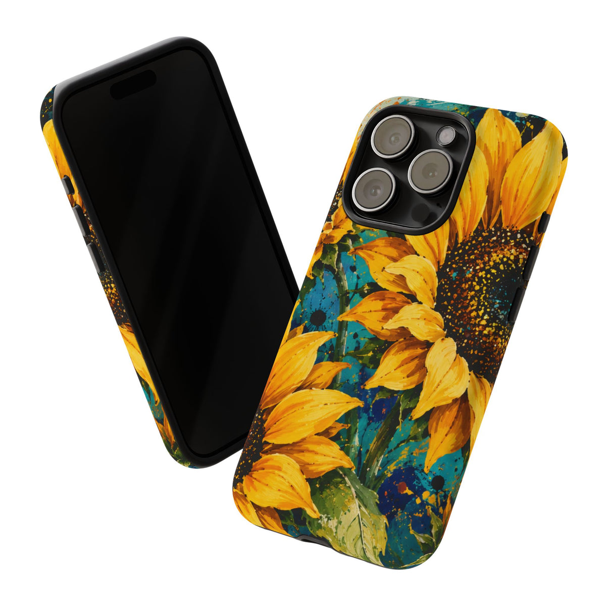 Sunflower Art Phone Case — Vibrant Yellow Floral Tough Case