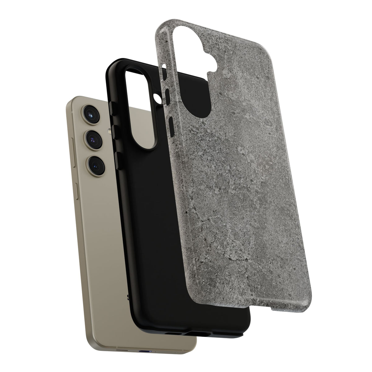 Concrete Texture Phone Case — Rugged Grey Protective iPhone Cover