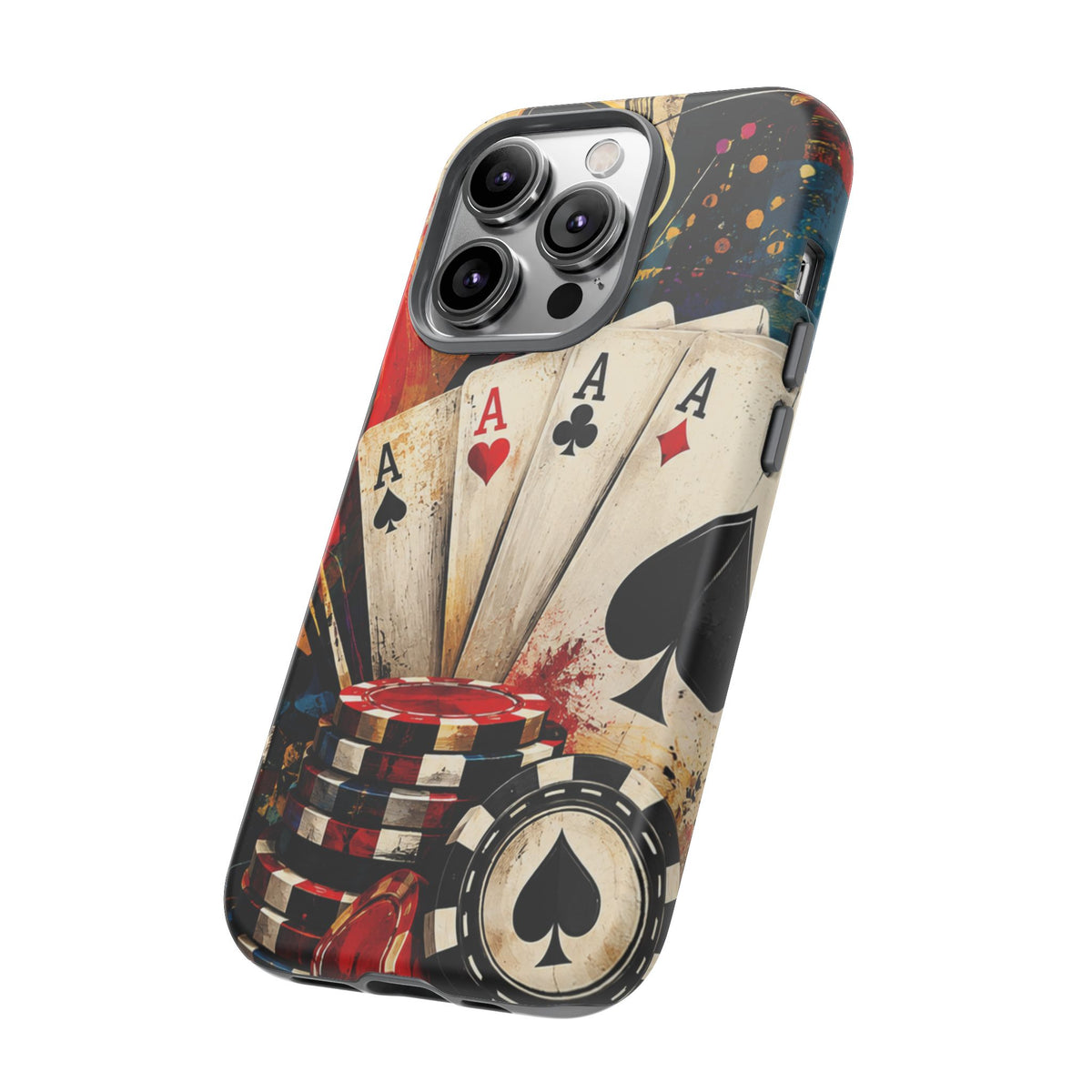 Casino Poker Ace Phone Case — Vintage Playing Cards & Chips Protective Cover