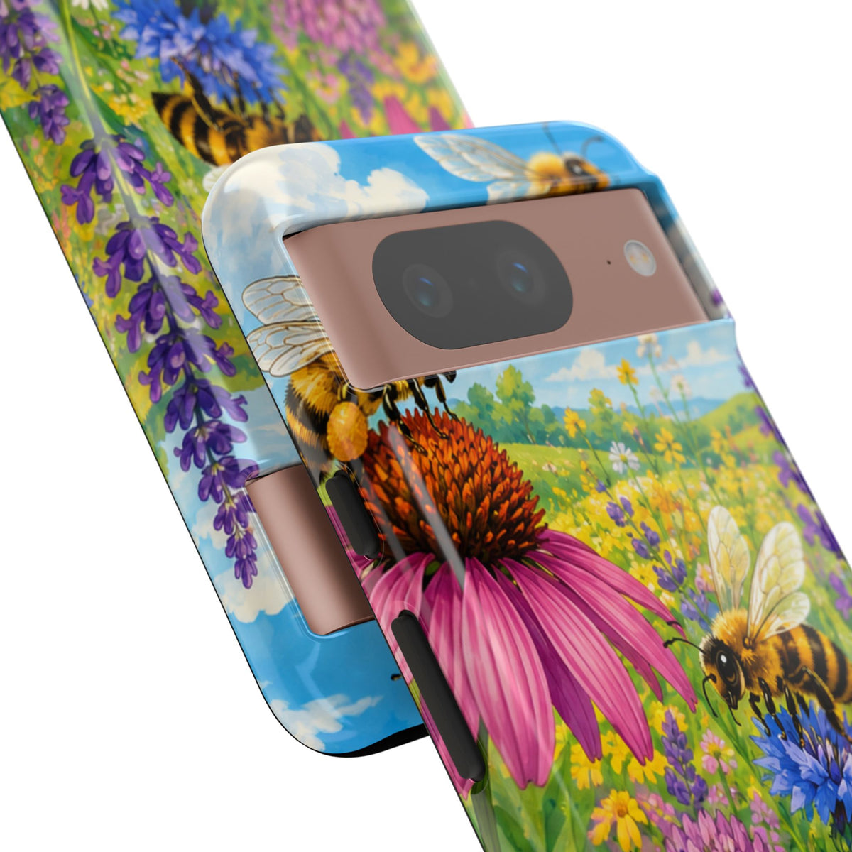 Bee Meadow Phone Case — Floral Honeybee Protective Cover