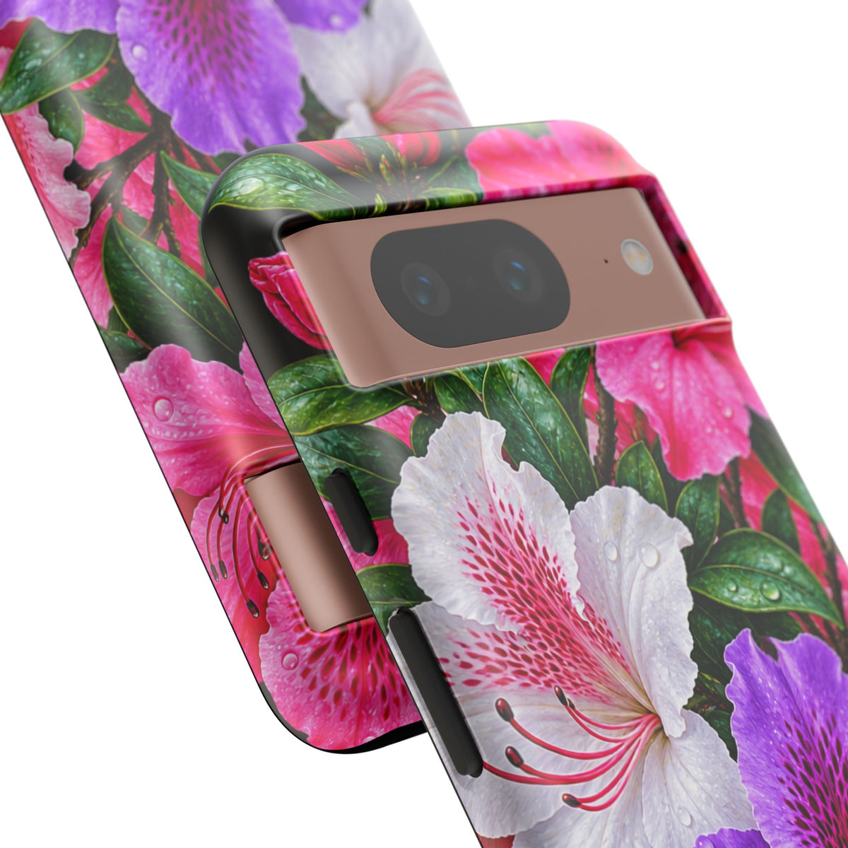 Floral Azalea Phone Case — Vibrant Pink & Purple Blossom Protection