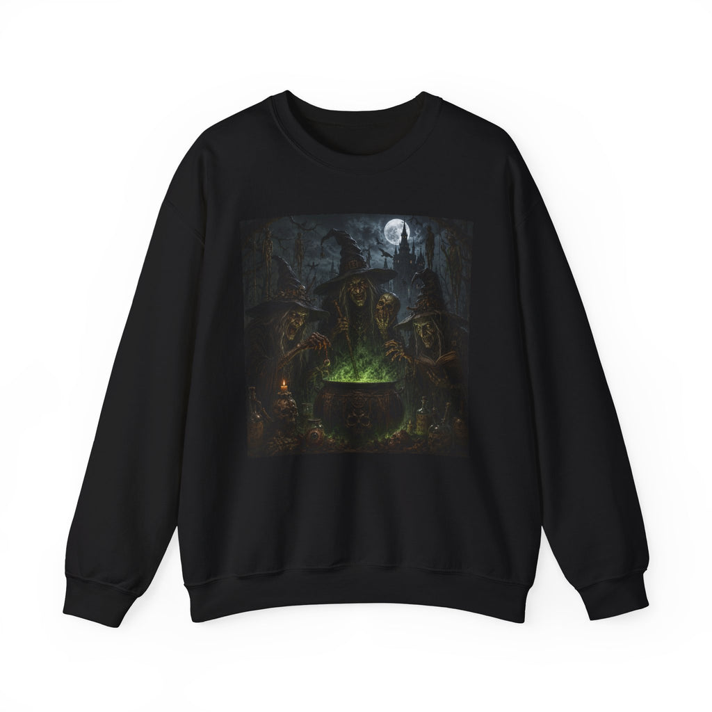 Witches Cauldron Crewneck Sweatshirt — Spooky Halloween Witch Craft Pullover