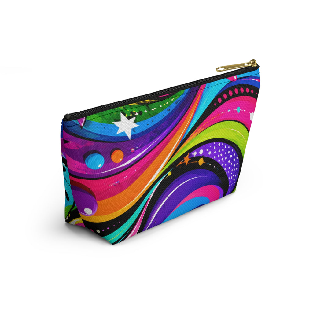 Colorful Pop Art Accessory Pouch — Starburst Cosmetic Bag