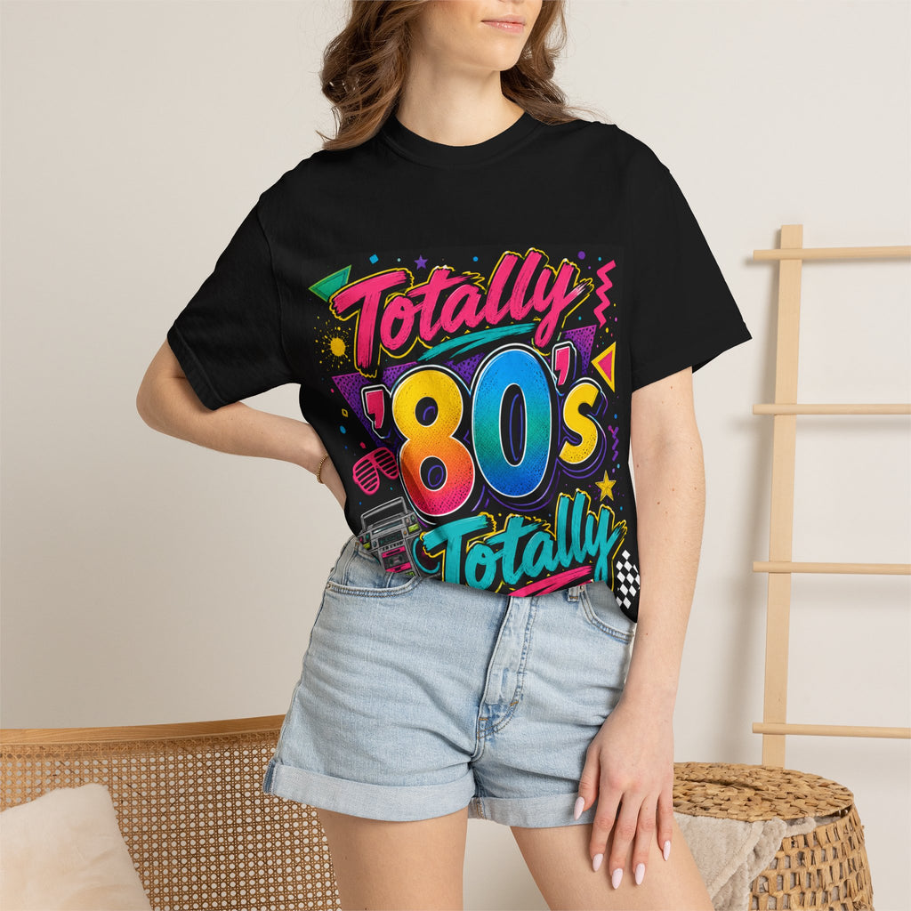 Totally 80s Retro Graphic T-shirt | 80s Neon Cassette Boombox