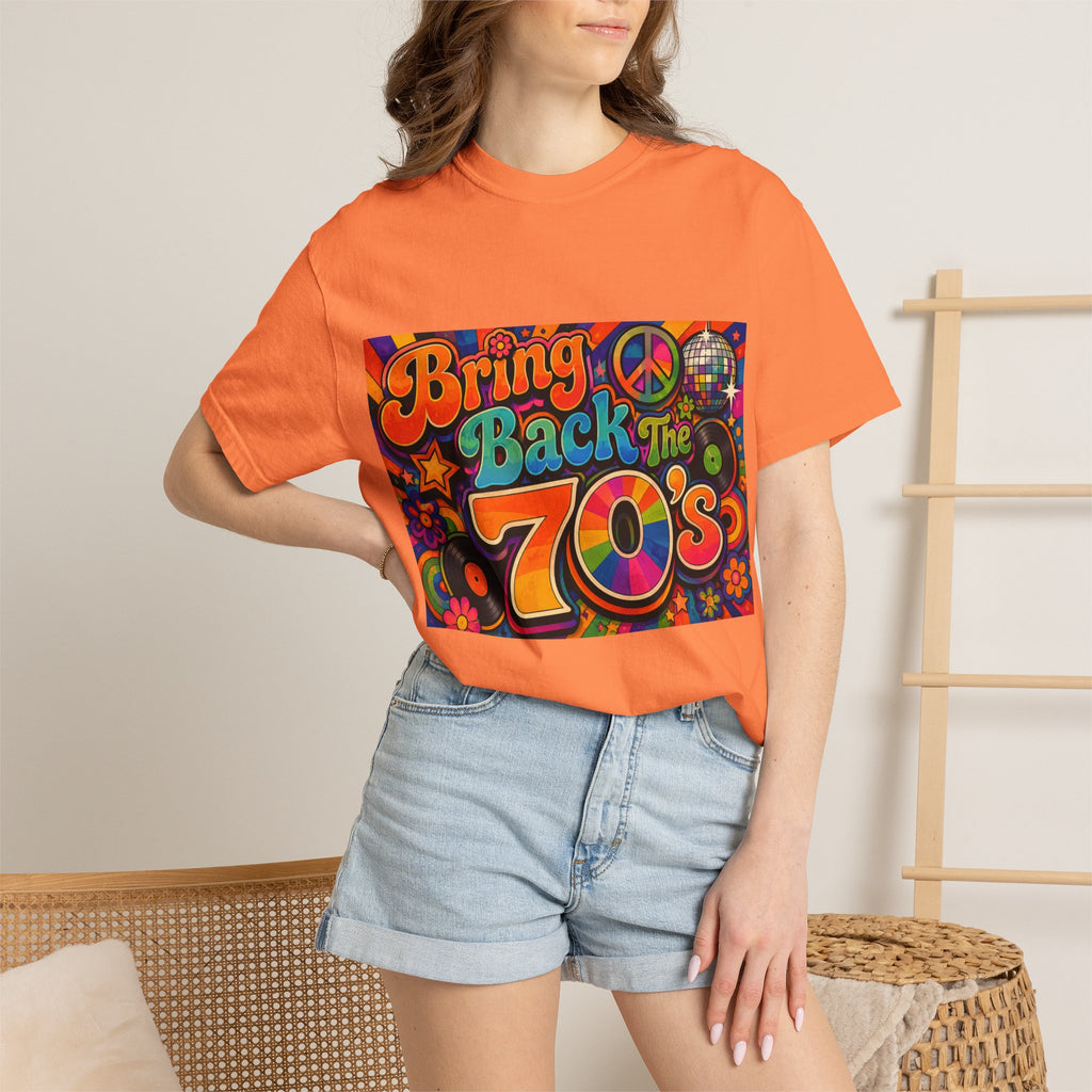 Bring Back the 70s T-shirt | Retro Psychedelic Disco Design