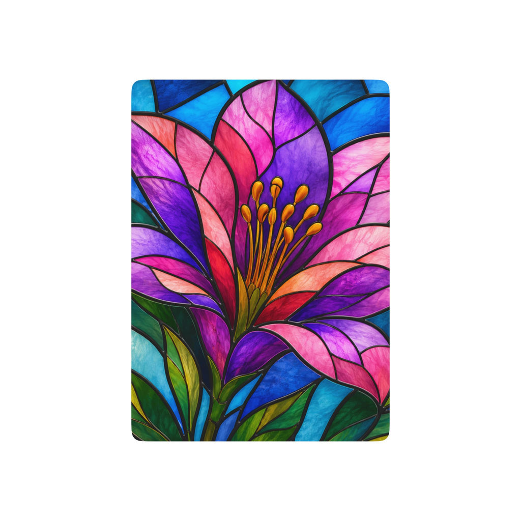Stained Glass Floral Poker Playing Cards — Vibrant Flower Deck for Game Nights & Gifts