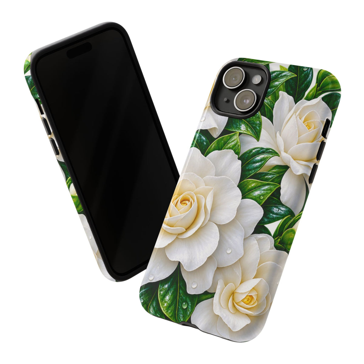 Floral Camellia Tough Case — White Gardenia Phone Cover