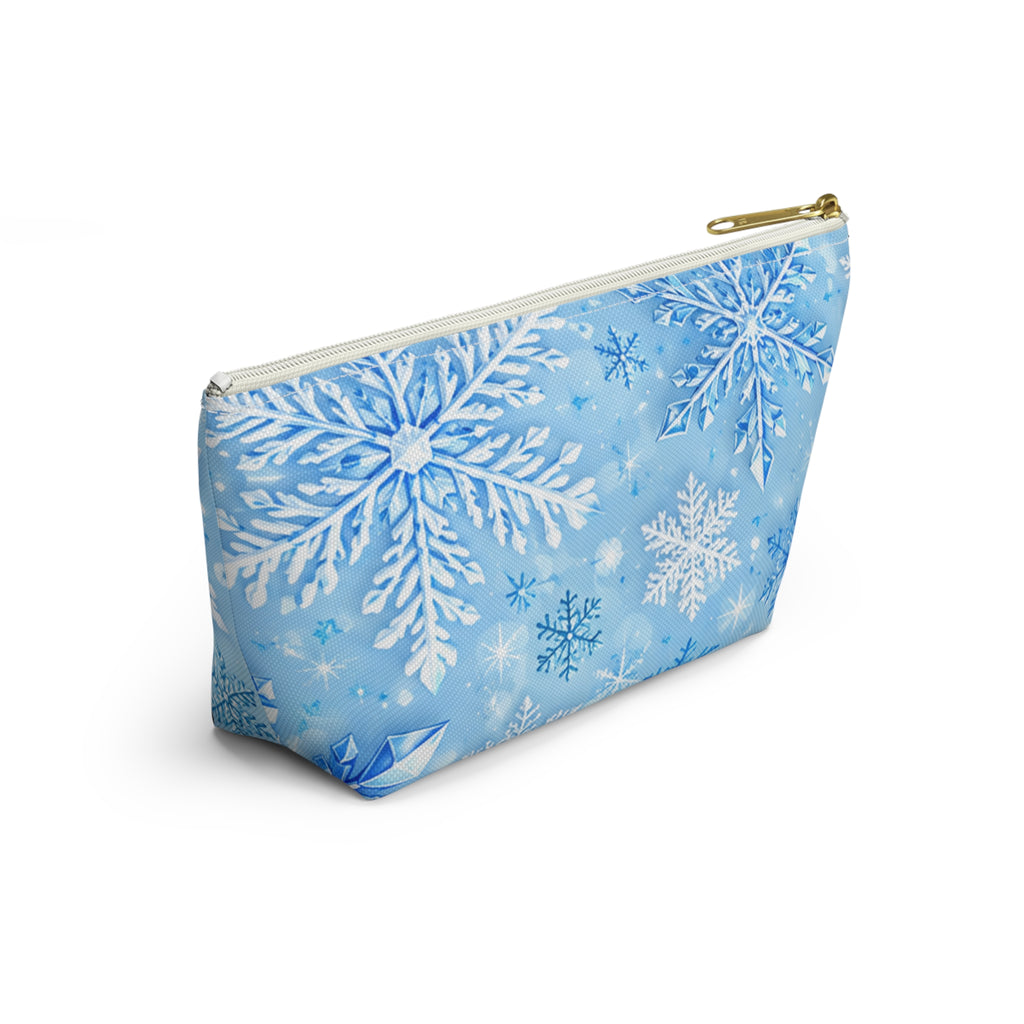 Snowflake Cosmetic Pouch — Winter Accessory Bag for Travel & Gifts
