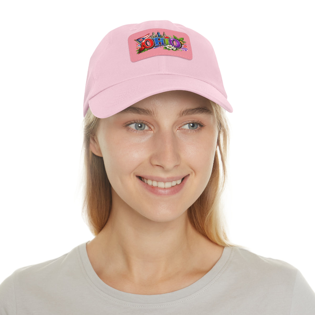 Ohio Patch Dad Hat | Leather Rectangle State Patch