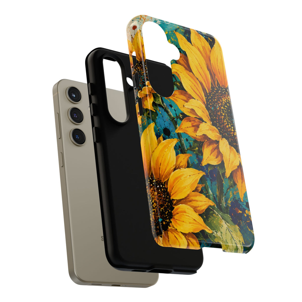 Sunflower Art Phone Case — Vibrant Yellow Floral Tough Case