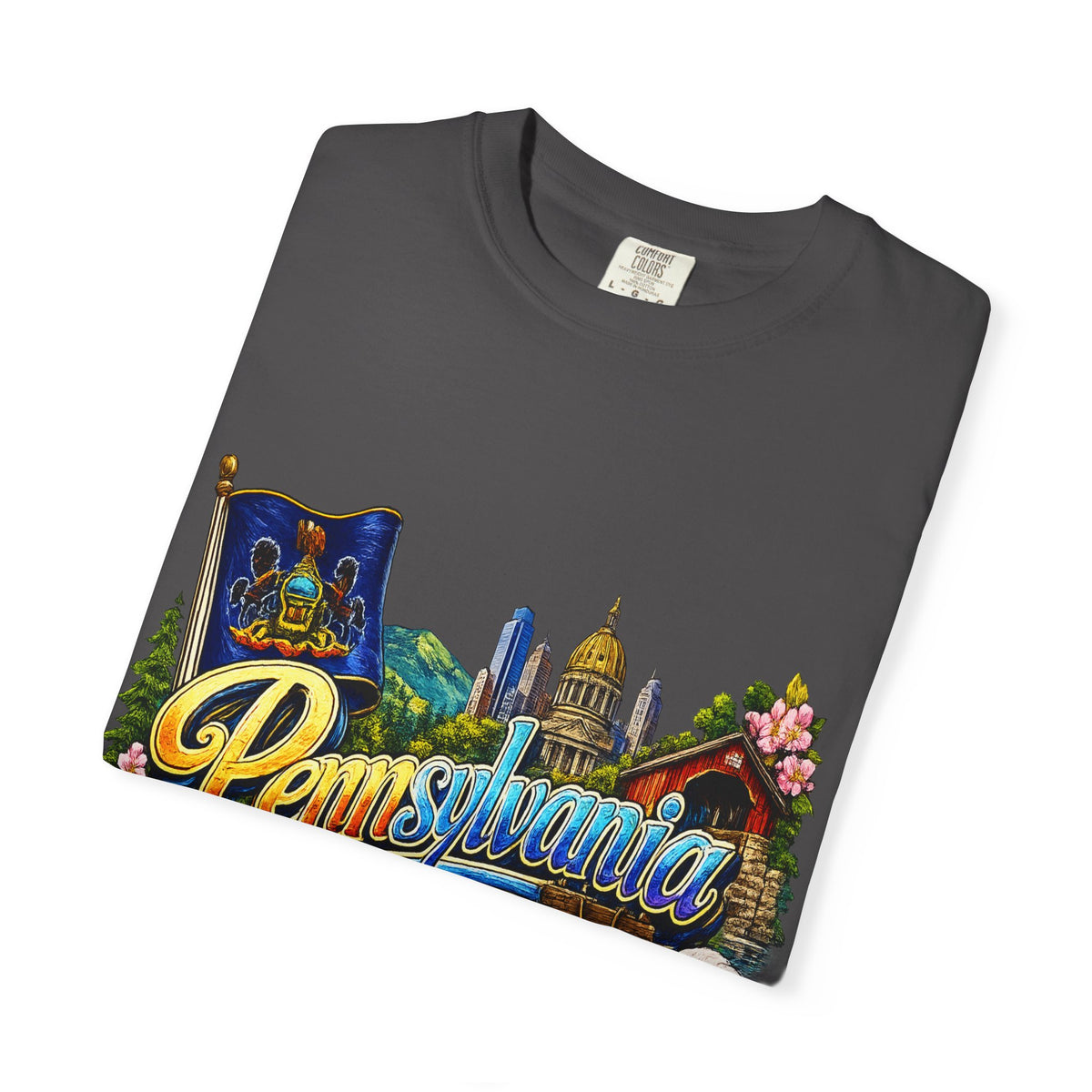 Pennsylvania Vintage Postcard T-Shirt | State Skyline Tee