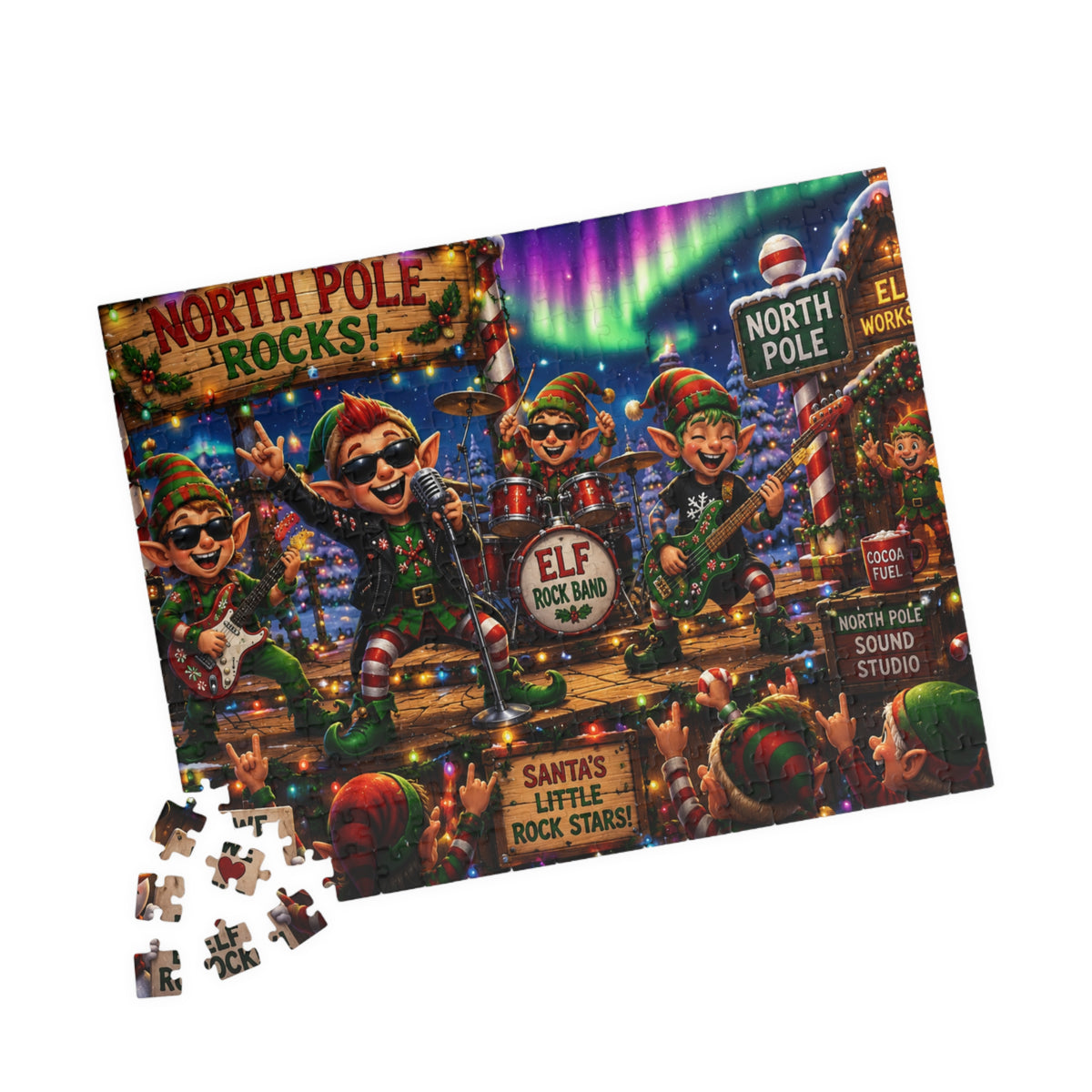 North Pole Rocks! Elf Band Christmas Puzzle (110–1014 pcs)