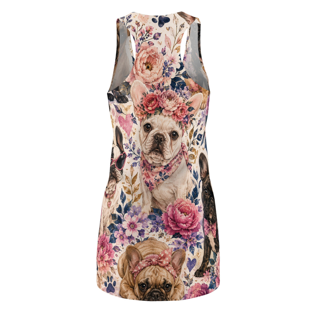 Floral French Bulldog Dress | Racerback