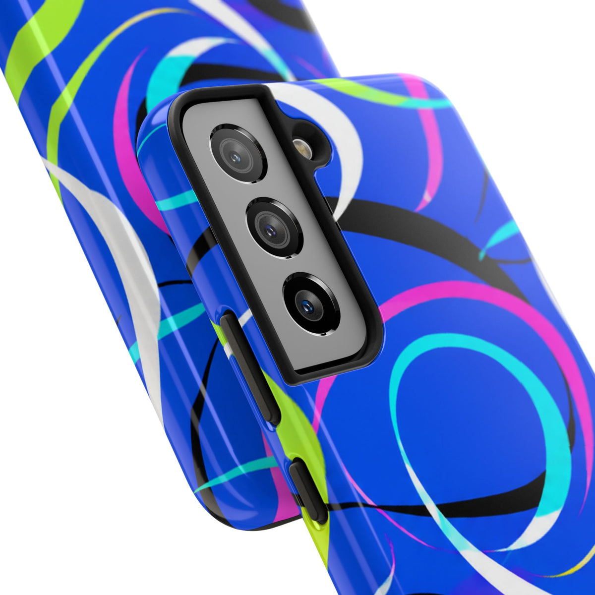 Tough Phone Case — Blue Abstract Swirl Protective Cover