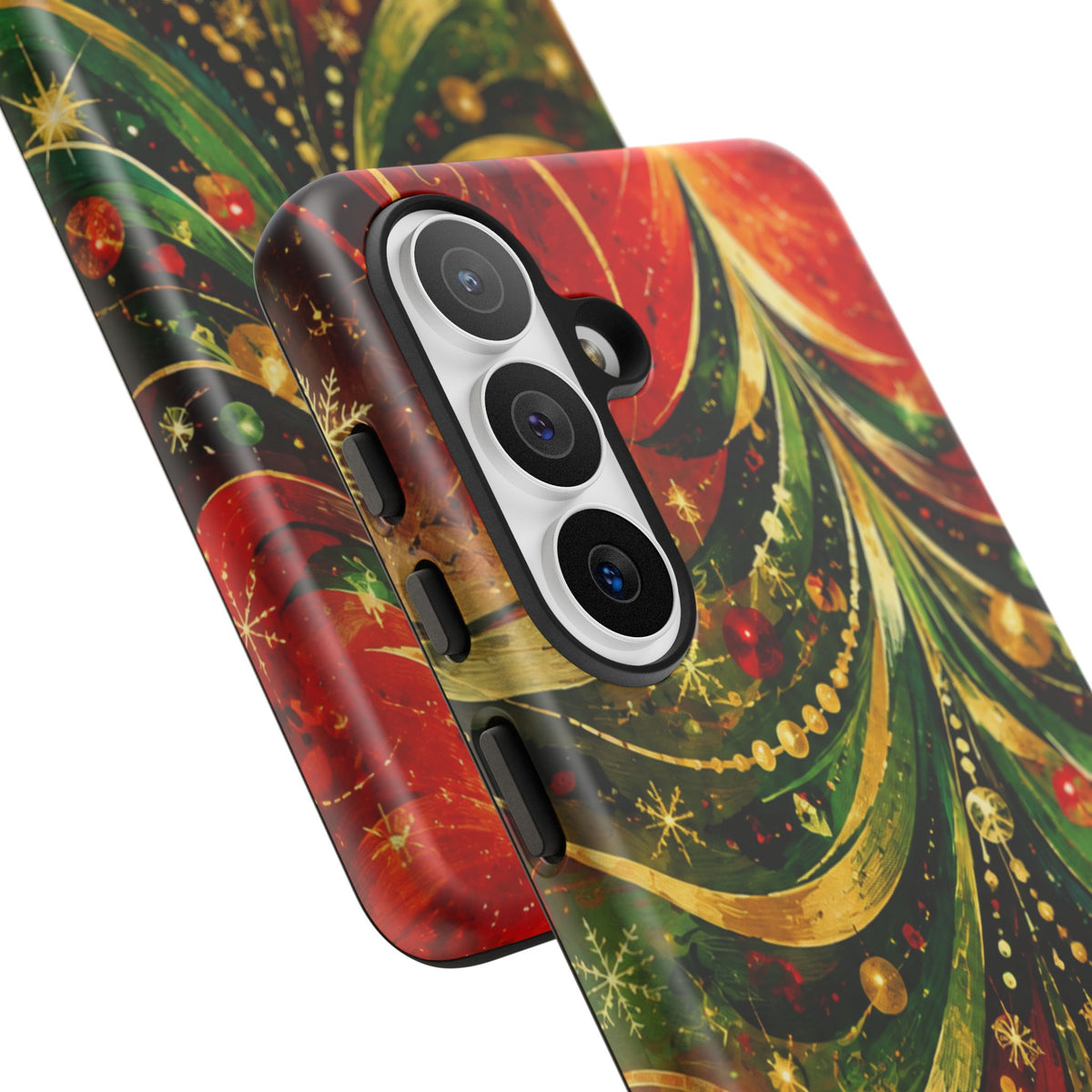 Christmas Tree Tough Phone Case — Festive Red & Green Holiday Phone Cover