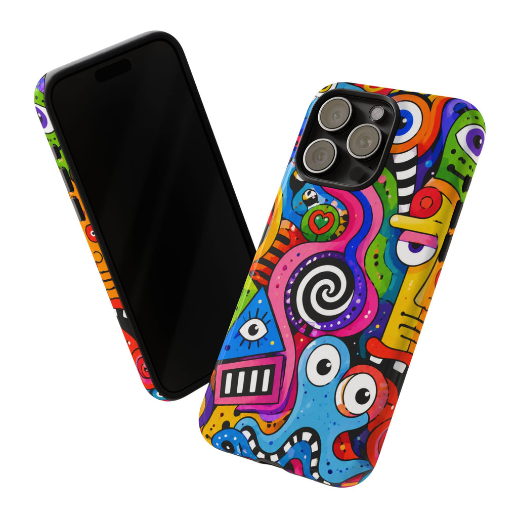 Colorful Abstract Doodle Tough Phone Case