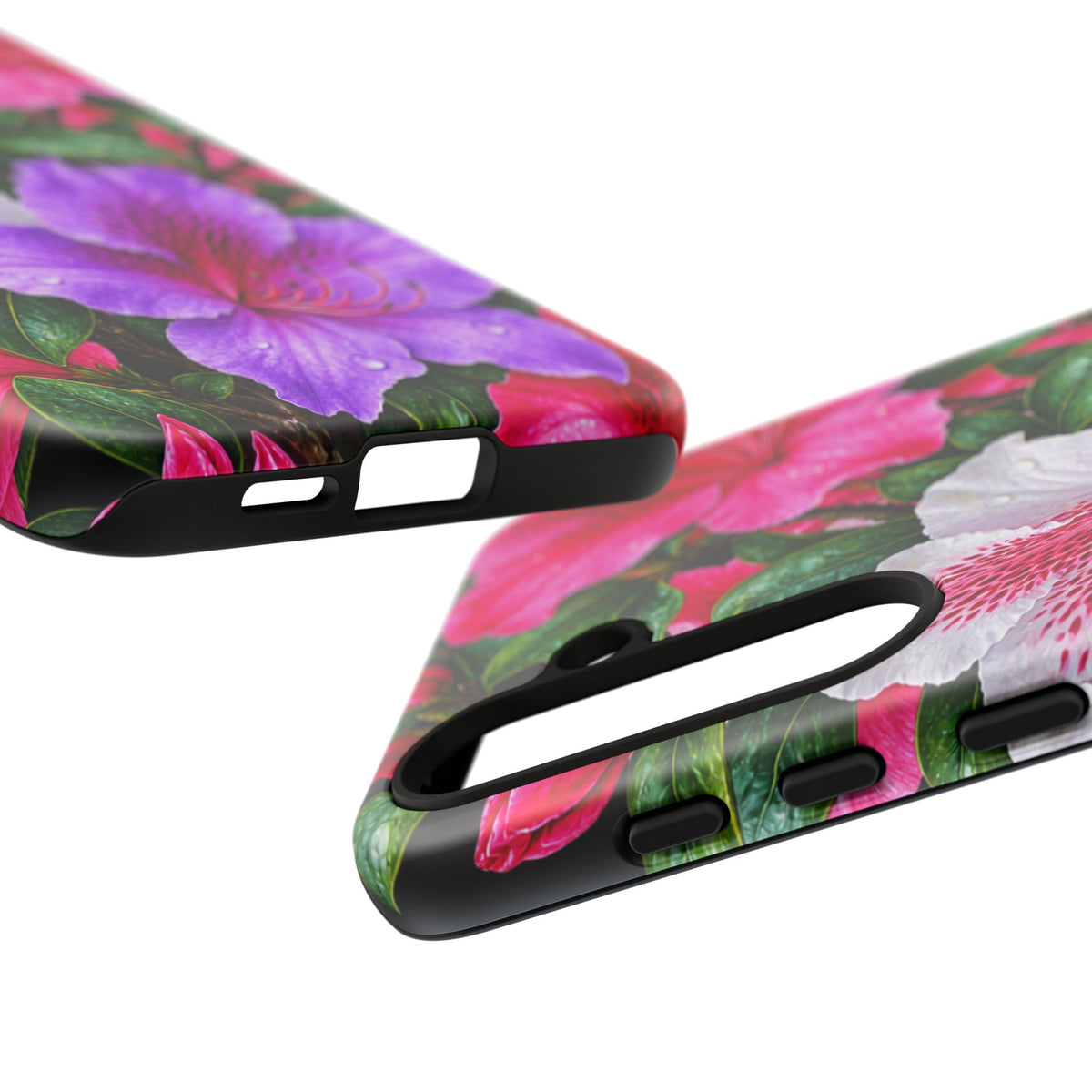 Floral Azalea Phone Case — Vibrant Pink & Purple Blossom Protection