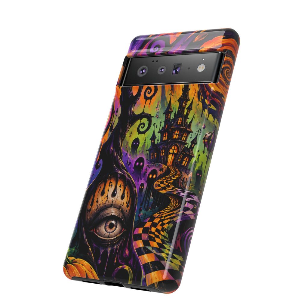 Phone Case — Psychedelic Haunted House Halloween Design